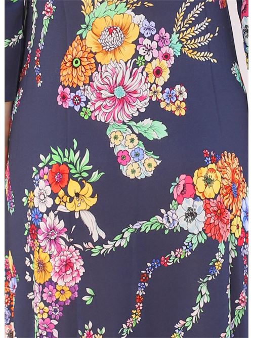 Vestito in jersey blu Laboratorio Capri | TRAGARADRESSFIORIPESCIBLU